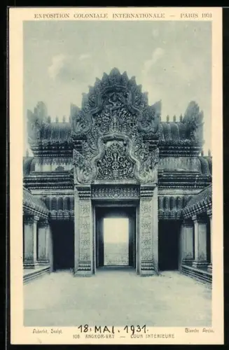 AK Paris, Exposition coloniale internationale 1931, Temple d`Angkor - Vat - Étage supérieur