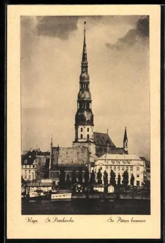 AK Riga, Blick zur St. Petrikiche