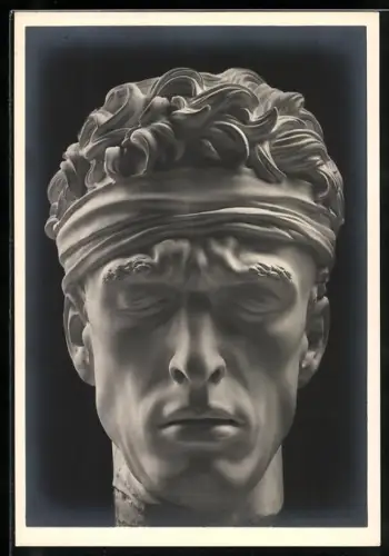 Künstler-AK Arno Breker: Ausschnitt Plastik der Verwundete