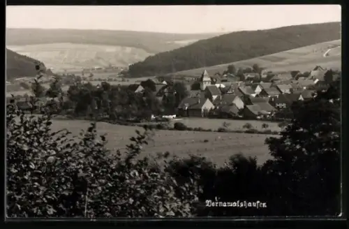 AK Vernawahlshausen, Ortsansicht mit umliegender Landschaft