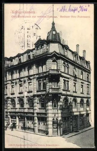 AK Kaiserslautern, Restaurant zur weissen Laterne, Besitzer Otto Fuhrmann