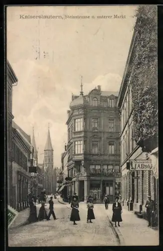 AK Kaiserslautern, Steinstrasse und unterer Markt