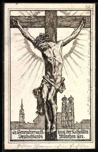Künstler-AK München, 62. Generalversammlung der Katholiken Deutschlands 1922
