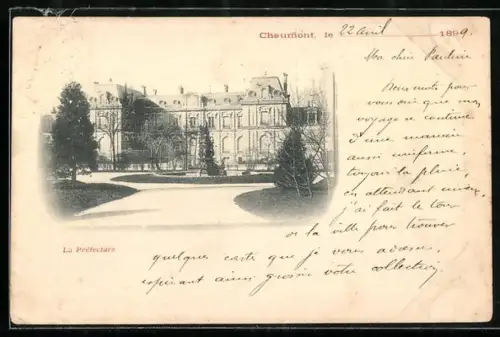 AK Chaumont, La Préfecture et les jardins environnants