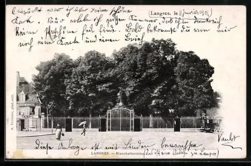AK Langres, Blanchefontaine et grande grille d`entrée