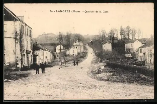 AK Langres /Marne, Quartier de la Gare