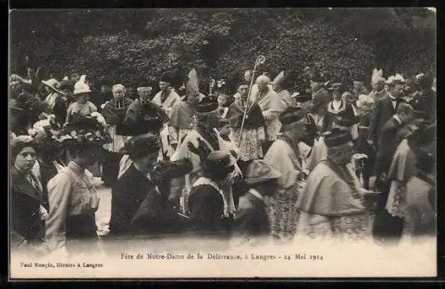 AK Langres, Fête de Notre-Dame de la Délivrance, procession du 24 mai 1914