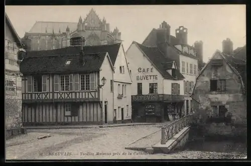 AK Beauvais, Vieilles Maisons près de la Cathédrale