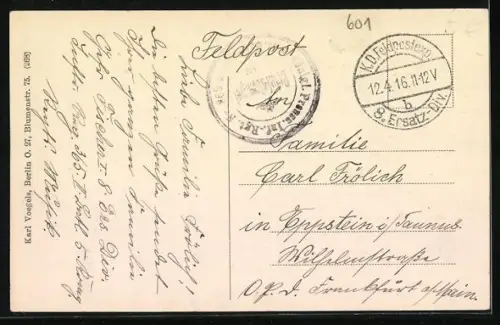 AK Creil, Wirkung einer Granate an einer Strassenecke