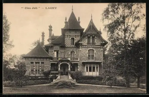 AK Lagny, Clos Joli belle demeure entourée de jardins