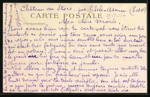 AK Stors /L`Isle-Adam, Vue du château avec cygnes sur l`étang