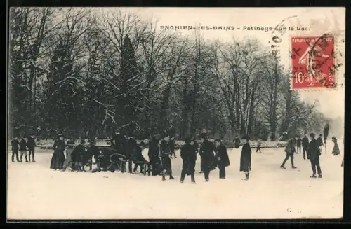 AK Enghien-les-Bains, Patinage sur le lac en hiver