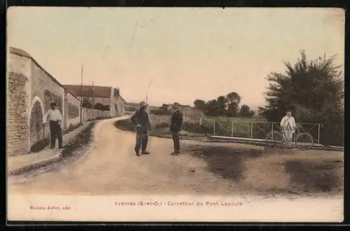 AK Avernes /S.-et-O., Carrefour du Pont Lapoule