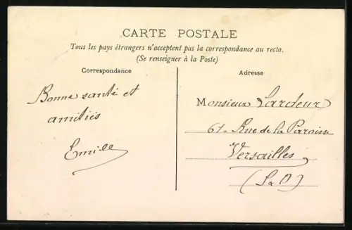 AK Chars /S.-et-O., Vue Générale, prise de la Gare