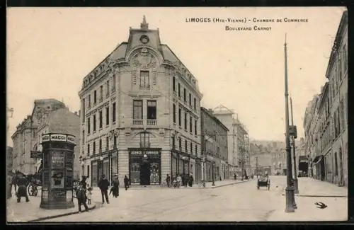 AK Limoges /Hte-Vienne, Chambre de Commerce, Boulevard Carnot