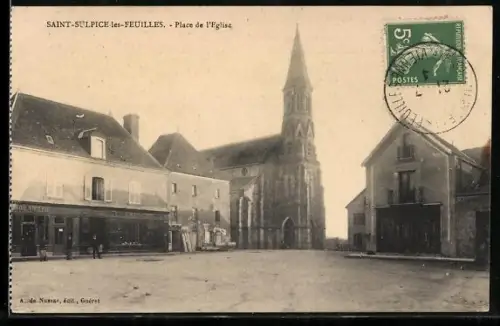 AK Saint-Sulpice-les-Feuilles, Place de l`Église