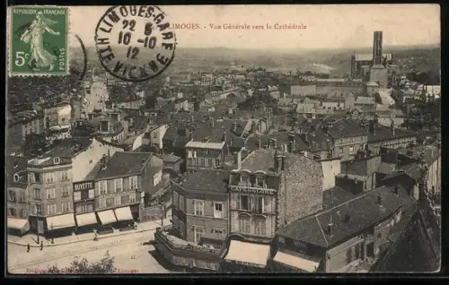 AK Limoges, Vue générale vers la Cathédrale