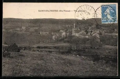 AK Saint-Sylvestre /Hte-Vienne, Vue générale du village et de la campagne environnante