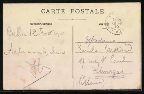 AK Bellac /Haute-Vienne, Vue sur l`église et le village au bord de la rivière