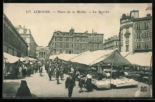 AK Limoges, Place de la Mothe, Le Marché