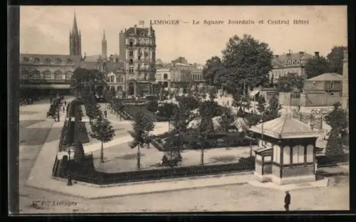 AK Limoges, Le Square Jourdan et Central Hôtel