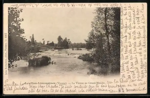 AK Availles-Limouzine, Vienne, La Vienne au Grand-Moulin