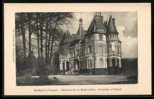 AK Marcay /Vienne, Château de la Badonnière, vue prise à l`Ouest