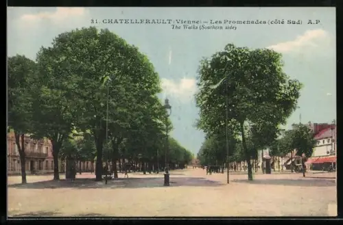 AK Châtellerault /Vienne, Les Promenades, côté Sud