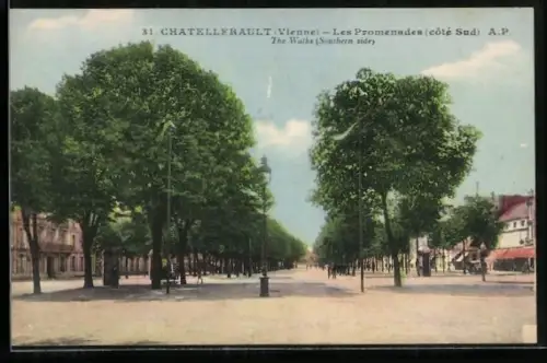 AK Châtellerault /Vienne, Les Promenades, côté Sud