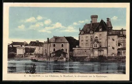 AK St-Savin, Le Château, le Moulinet, le déversoir sur la Gartempe