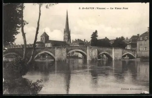 AK St-Savin /Vienne, Le Vieux Pont