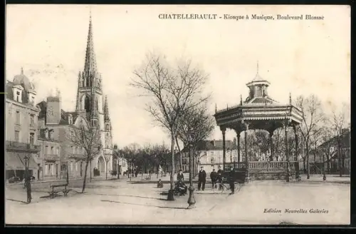 AK Chatellerault, Kiosque à Musique, Boulevard Blossac