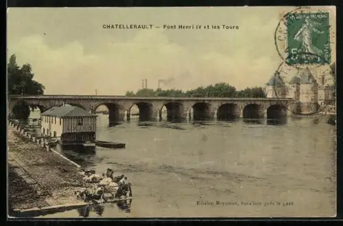 AK Chatellerault, Pont Henri IV et les Tours