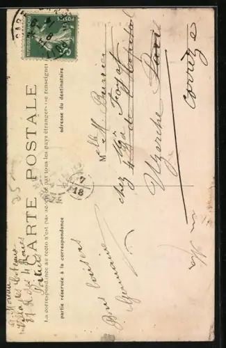 AK Poitiers, Facade de la Cathédrale avec échafaudages et passants