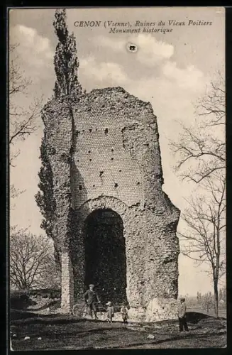 AK Cenon /Vienne, Ruines du Vieux Poitiers, Monument historique