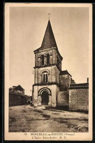 AK Mirebeau-en-Poitou /Vienne, L`Église Saint-André R.D