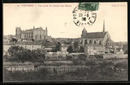 AK Poitiers, Vue prise du coteau des Dunes