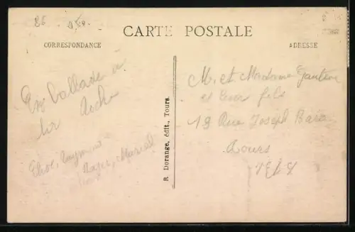 AK La Roche-Posay /Vienne, Le Pont suspendu sur la Creuse