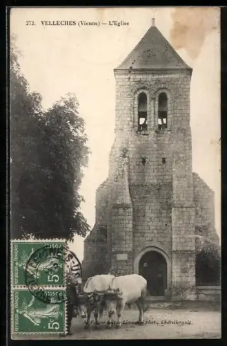 AK Velleches /Vienne, L`Église