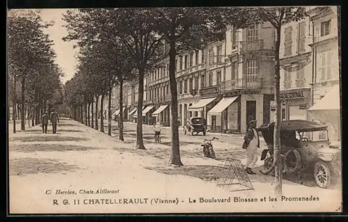 AK Chatellerault /Vienne, Le Boulevard Blossac et les Promenades