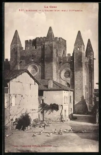 AK Simorre /Gers, L`Église, Mon. Hist., XIVe siècle