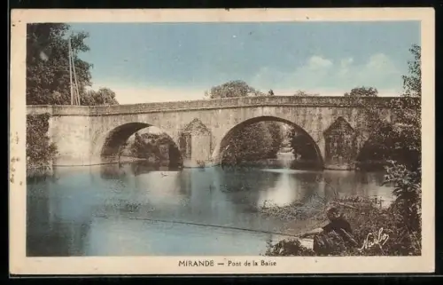 AK Mirande, Pont de la Baïse et rivière paisible