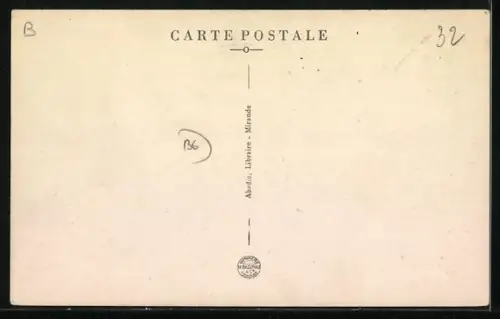 AK Mirande /Gers, Le Tribunal et l`obélisque devant le bâtiment