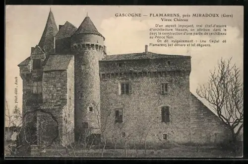 AK Flamarens /Gers, Vieux Château imposant en Gascogne