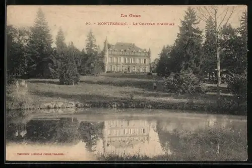 AK Montferrand, Le Château d`Audrieu et son reflet dans le lac