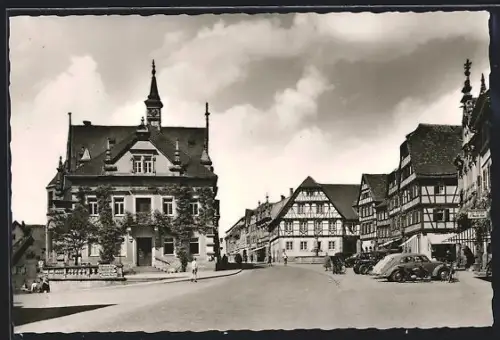 AK Bretten, Partie am Marktplatz
