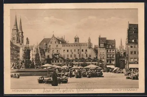 AK Nürnberg, Partie am Hauptmarkt