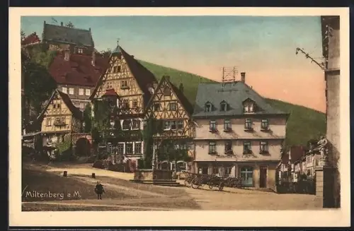 AK Miltenberg a. M., Fachwerkhäuser im Ort