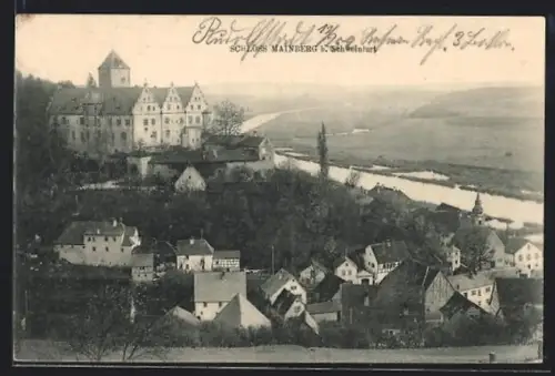 AK Mainberg b. Schweinfurt, Ortsansicht aus der Vogelschau