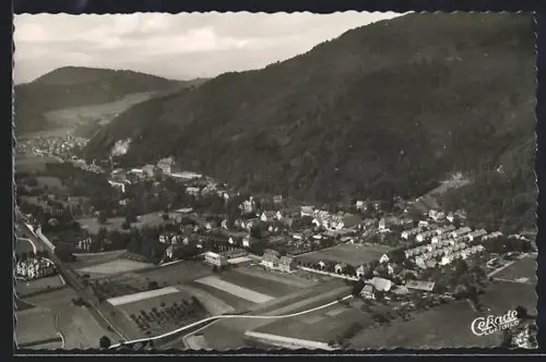 AK Gutach / Waldkirch, Luftaufnahme des Ortes